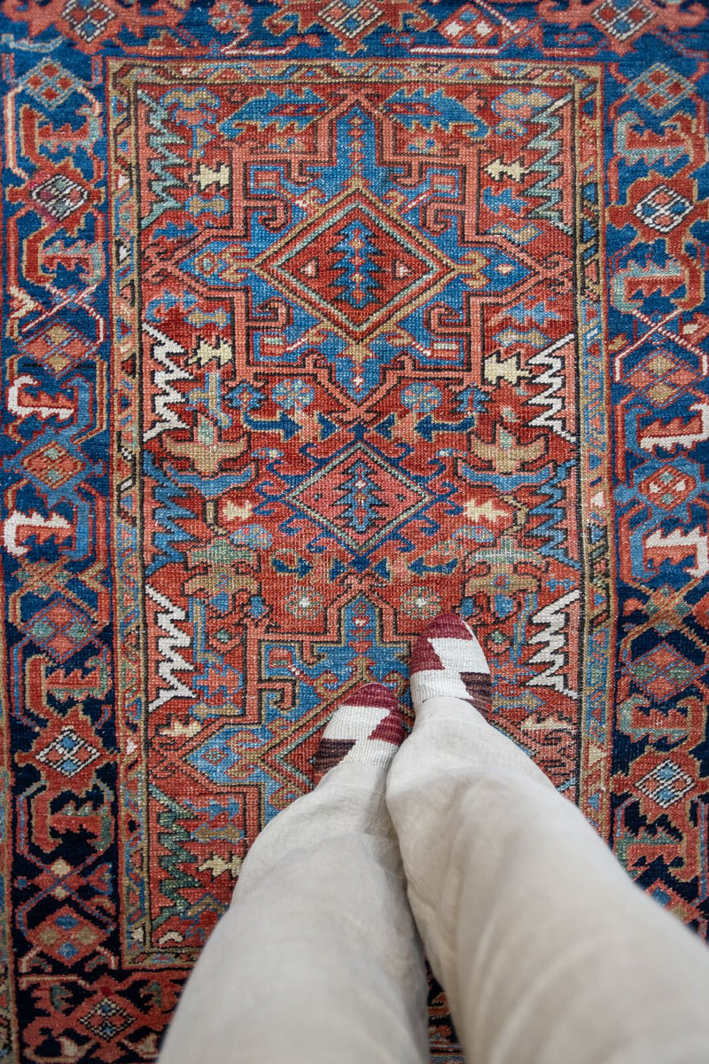 Small Rug - Small Persian Heriz 3x5 Woll Rug Chicago Rug Store