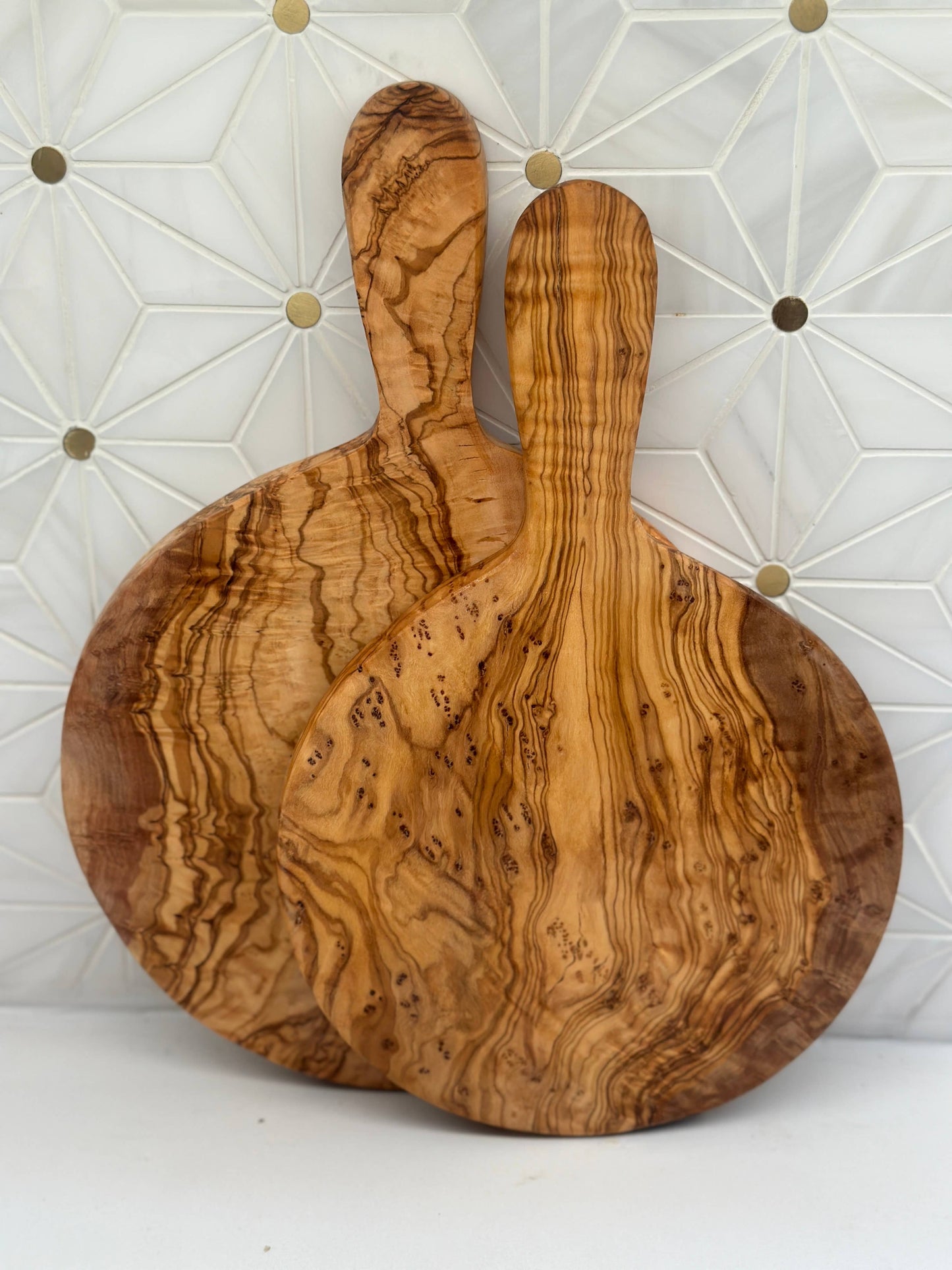 Olive Wood Round Paddle Board