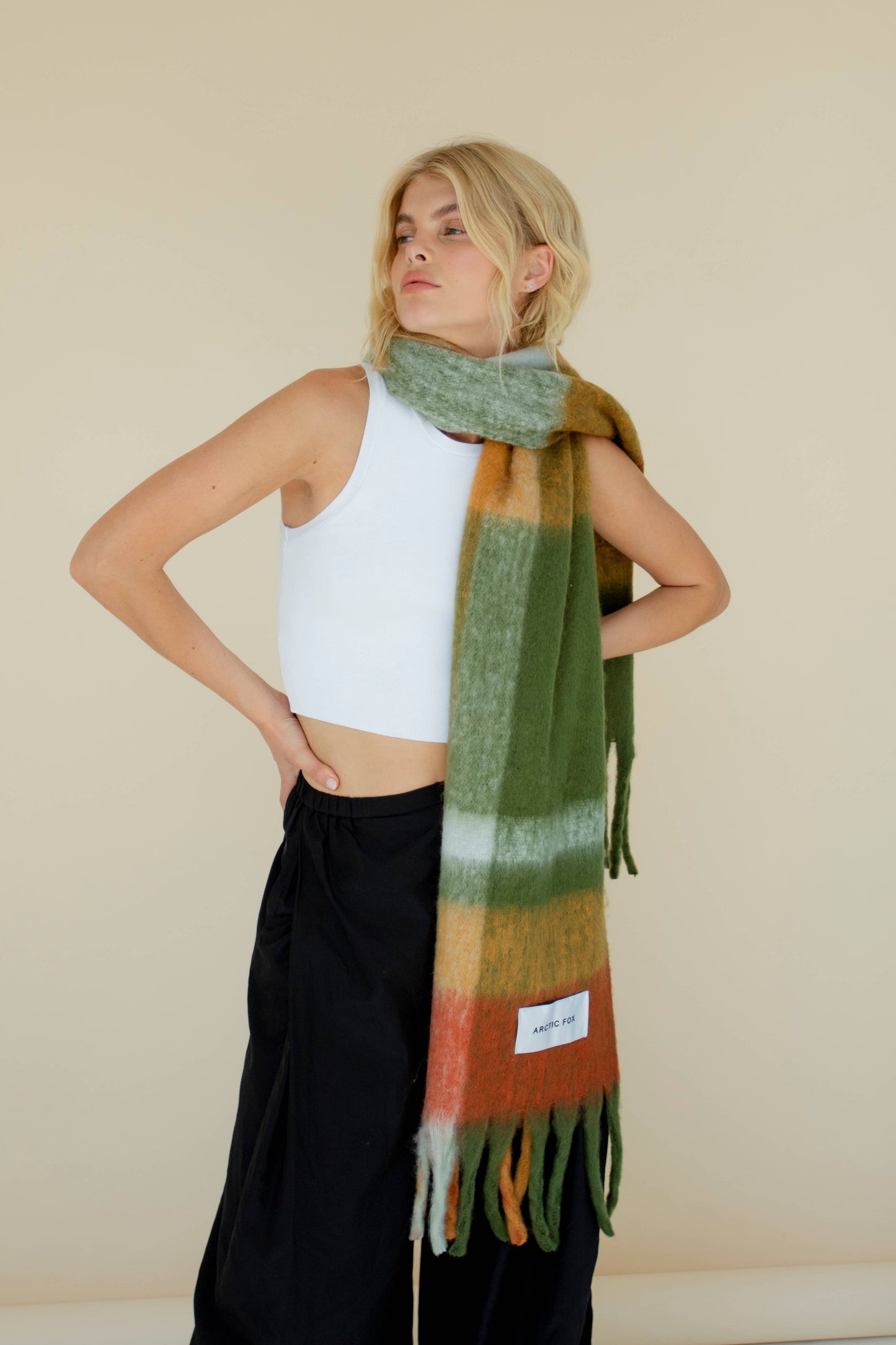The Stockholm Scarf - 100% Recycled - Mossy Spring - FW25