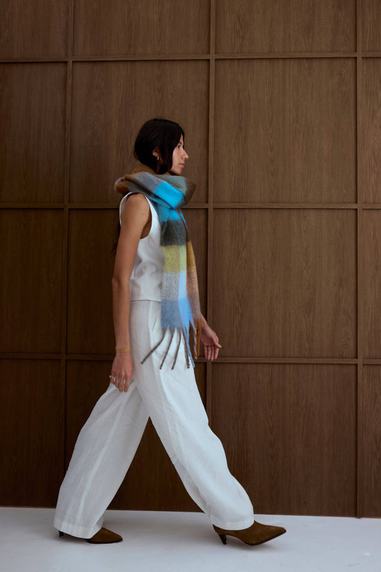 The Reykjavik Scarf - 100% Recycled - Blue/Orange - FW25