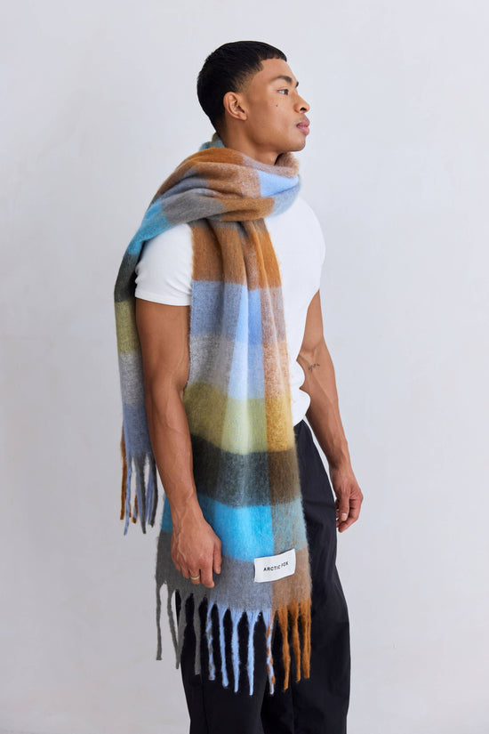 The Reykjavik Scarf - 100% Recycled - Blue/Orange - FW25