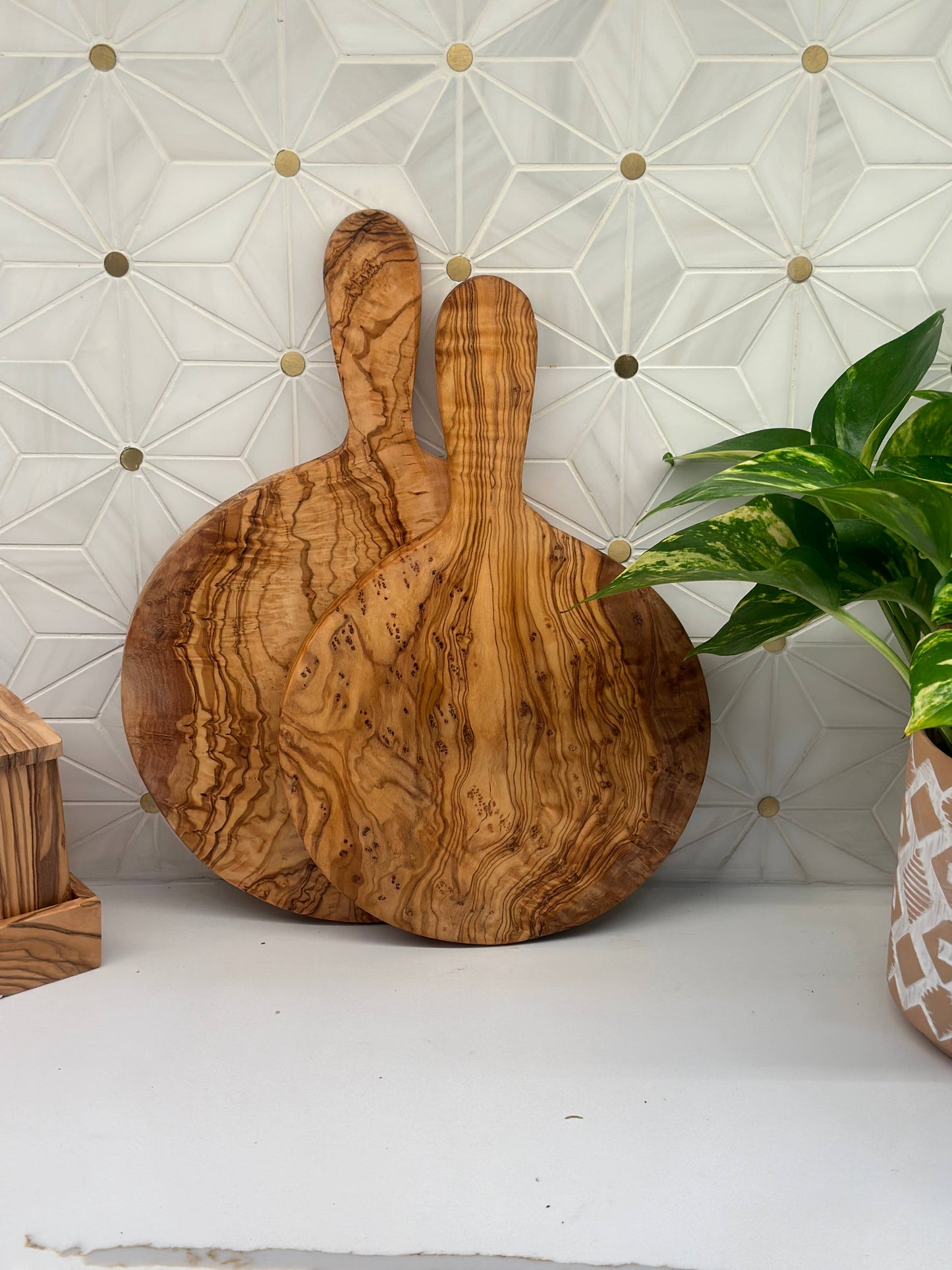 Olive Wood Round Paddle Board