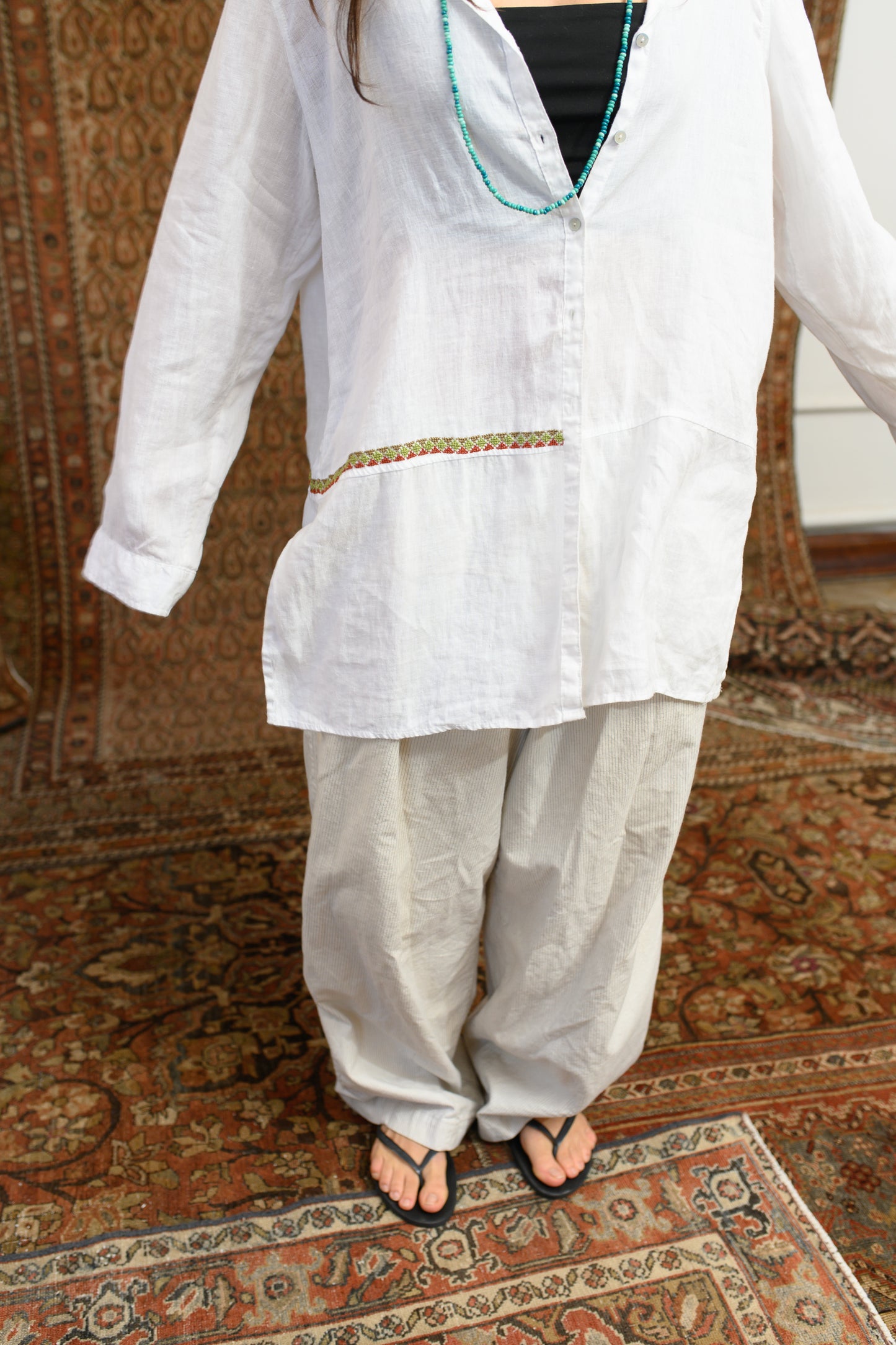 Beit Amal Tatreez long sleeve button down