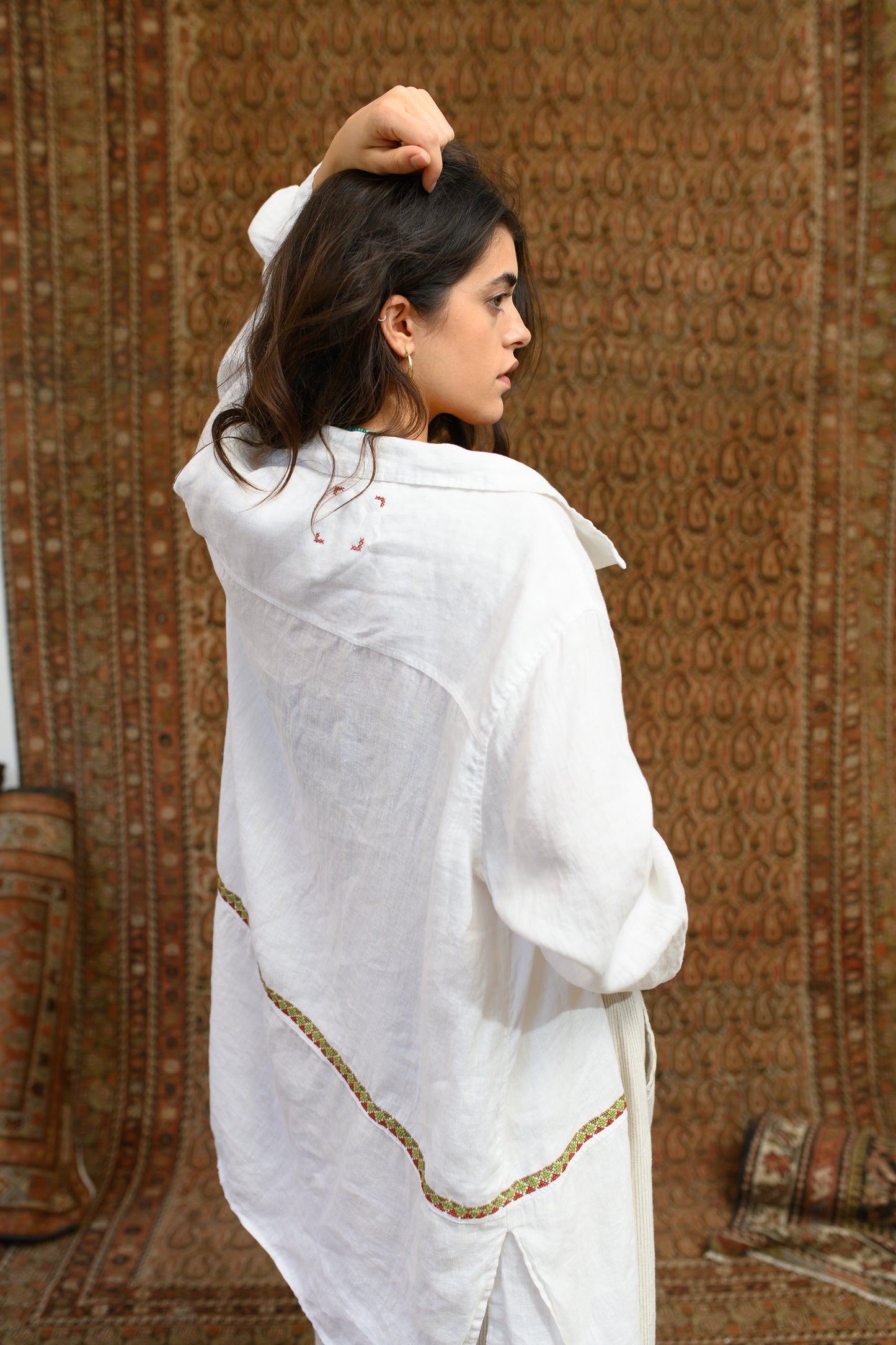 Beit Amal Tatreez long sleeve button down