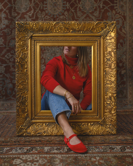 Tesoro vintage red cashmere turtleneck