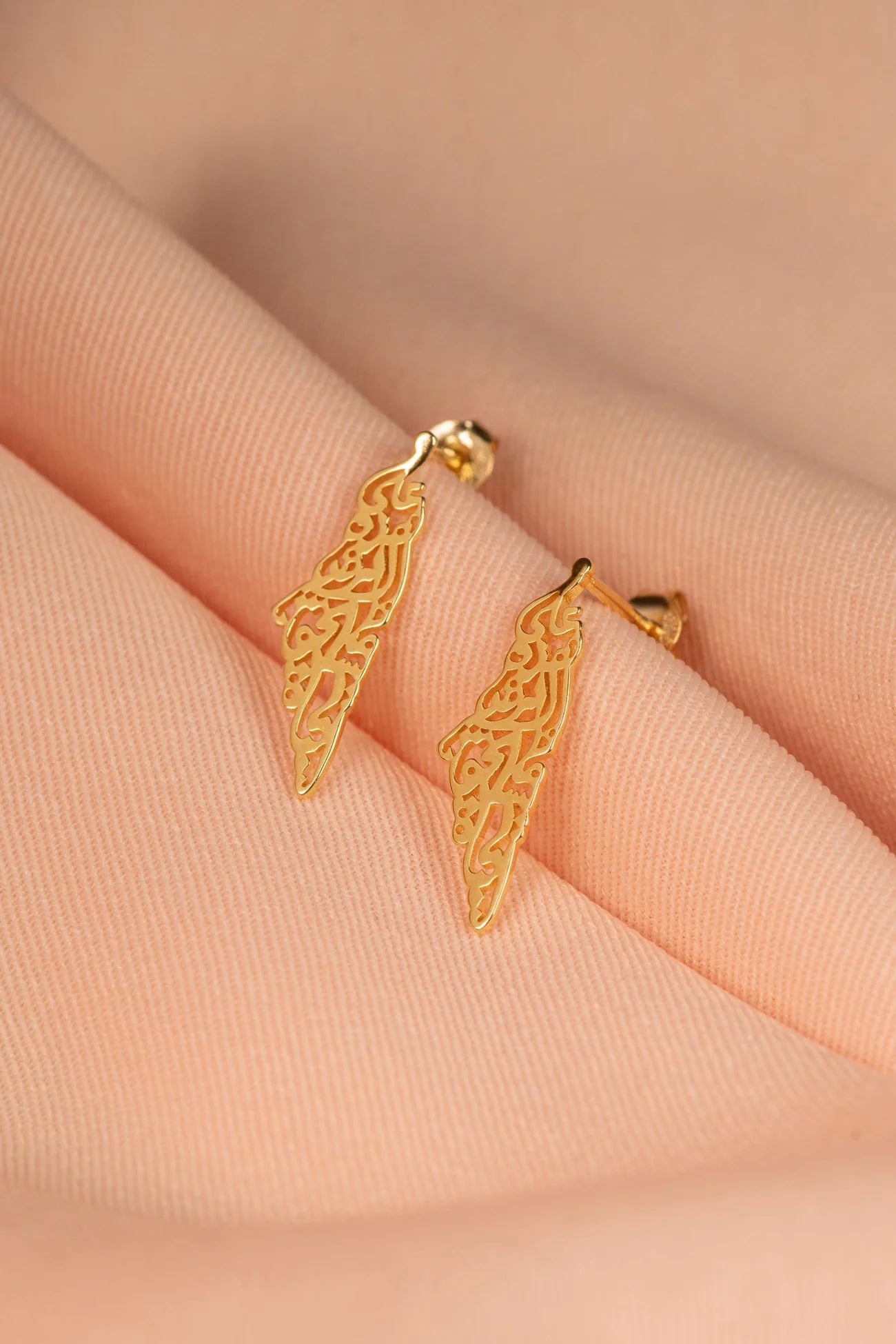 Palestine Poem map earrings