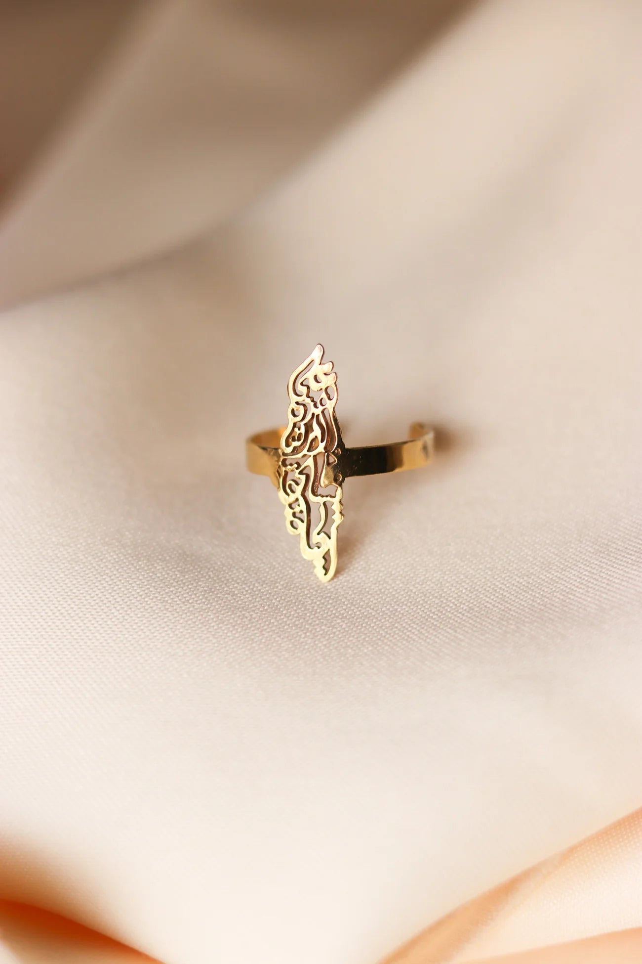 Palestine poem map ring