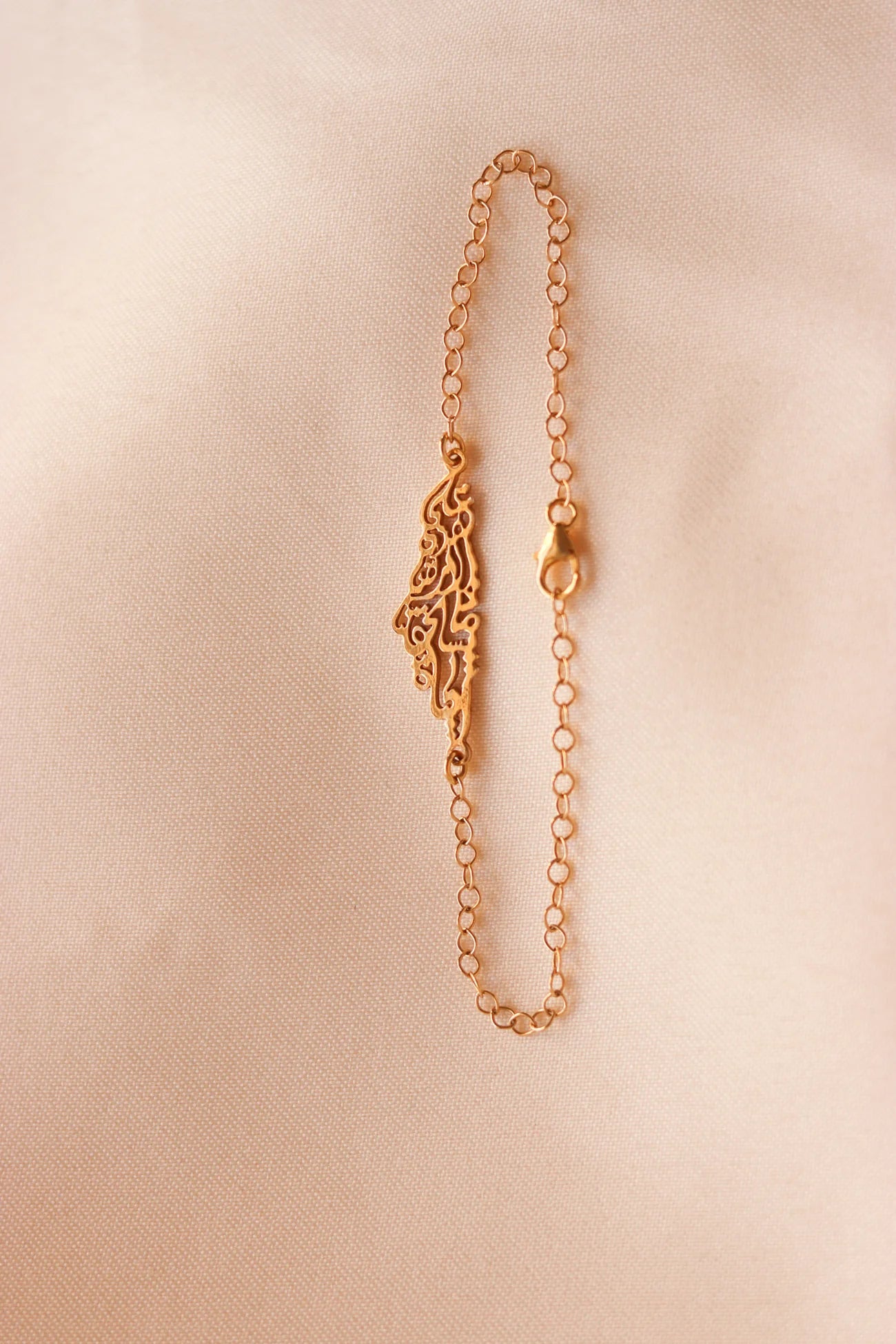 Palestine Poem map bracelet