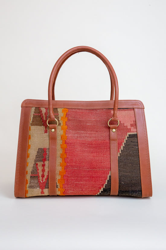 Handmade Leather / Kilim Bag-Bag005 • YASTIKS Hand Made Cushions